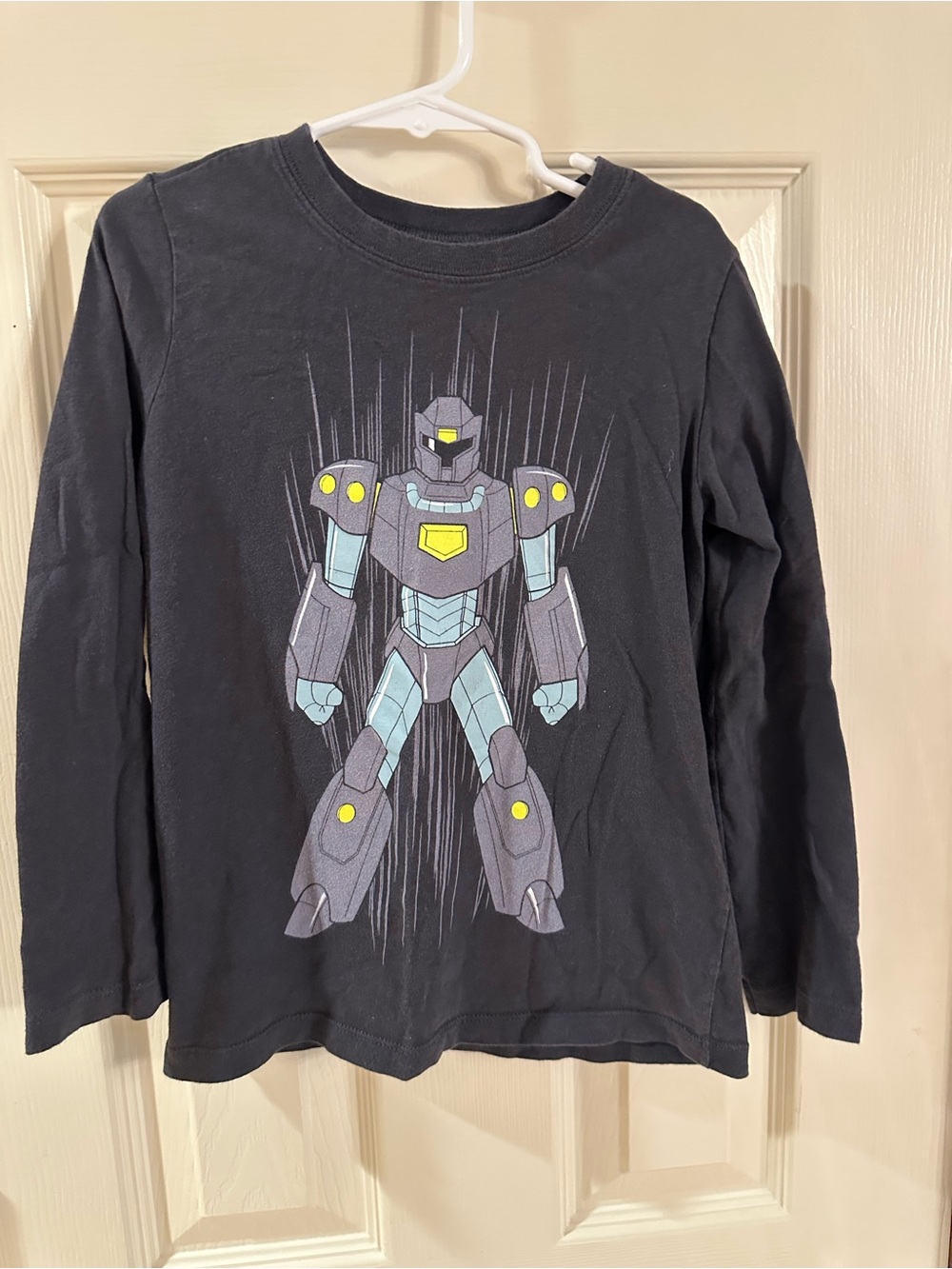 Carter's Black Long-Sleeve Tee with Robot Graphic